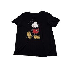 Disney Mickey Mouse Black T-Shirt Size Large